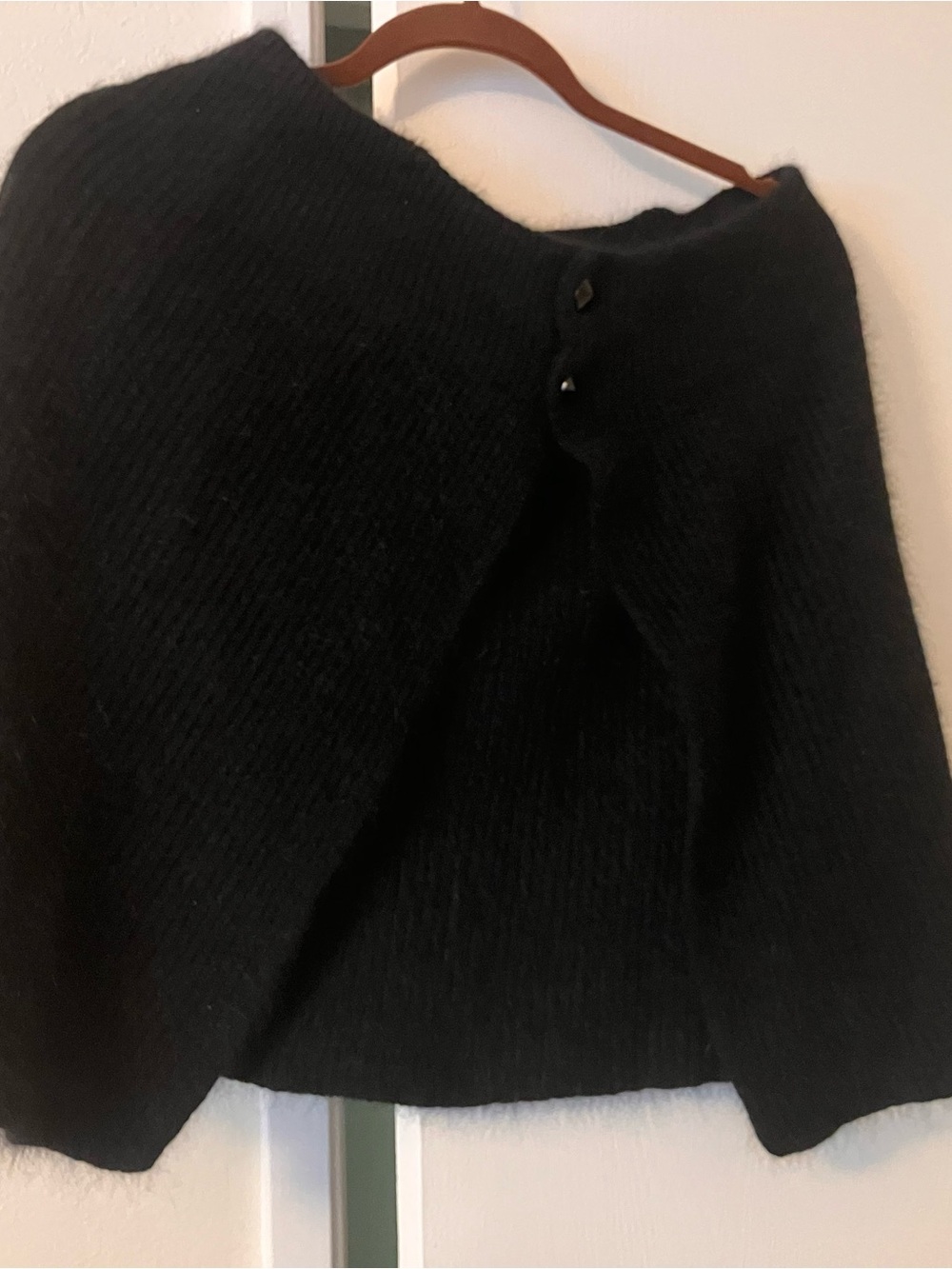 Women's Black Angora Cape By Jasper Conran